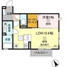 サニーハウス 1LDKの間取り