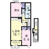 ヴィー・シュシュⅠ 2LDKの間取り