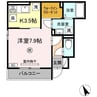 ボナールヴィラ興南 1Kの間取り