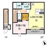 ボナールヴィラ興南 1LDKの間取り