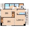 ラシェール追分 2LDKの間取り