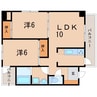 ラシェール追分 2LDKの間取り
