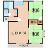 フレグランス渡利 2LDKの間取り