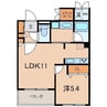 福島キャピタルフロント　1509 1LDKの間取り