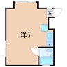リバービレッジIII 1Rの間取り