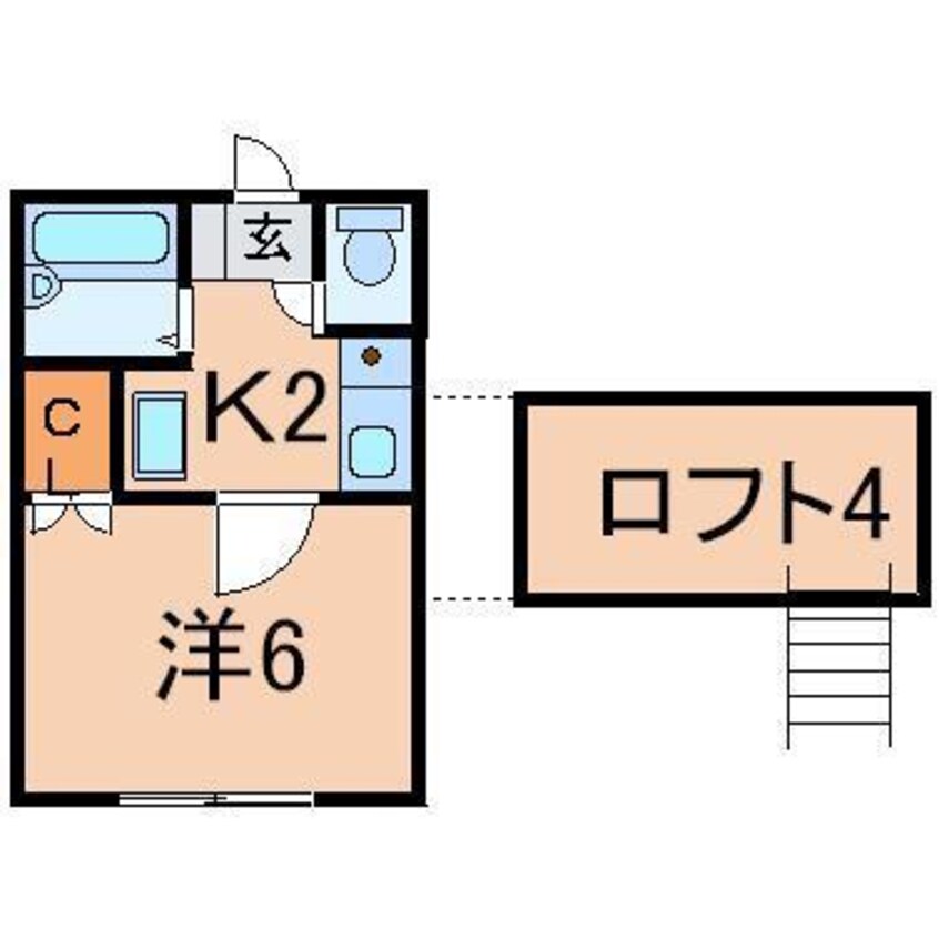 間取図 レオパレス南福島第６