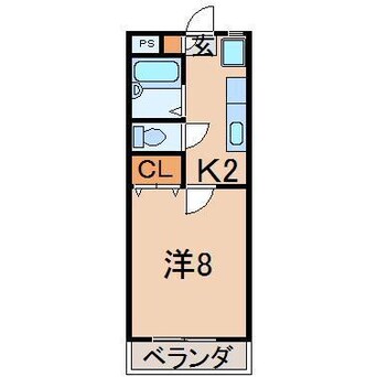 間取図 サンコーポ鳥谷野