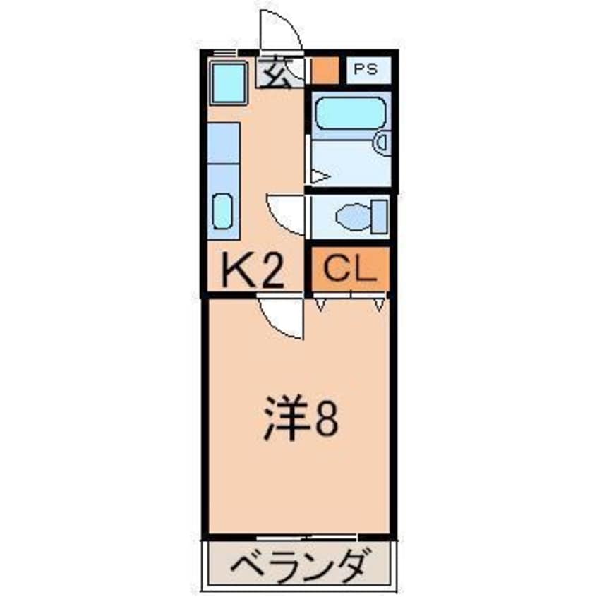 間取図 サンコーポ鳥谷野