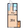 サンハイツ（堀河町） 1Kの間取り
