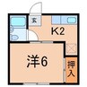 サンハイツ（堀河町） 1Kの間取り