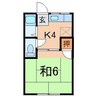 ホワイトハイツＡ 1Kの間取り
