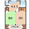 三浦コーポ 2Kの間取り