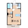 エルセラーン５-1 1Rの間取り