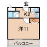 サンファスト福島 1Kの間取り