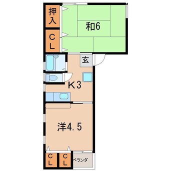 間取図 タウン稲荷田1