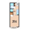 シティハイムシャルト 1Kの間取り