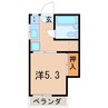 ホワイトノート森合 1Kの間取り