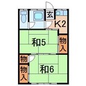 福美荘Dの間取図