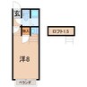パレルーブル 1Rの間取り