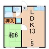 メゾンストークII 1LDKの間取り