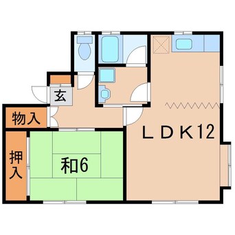 間取図 レスト３永井川C