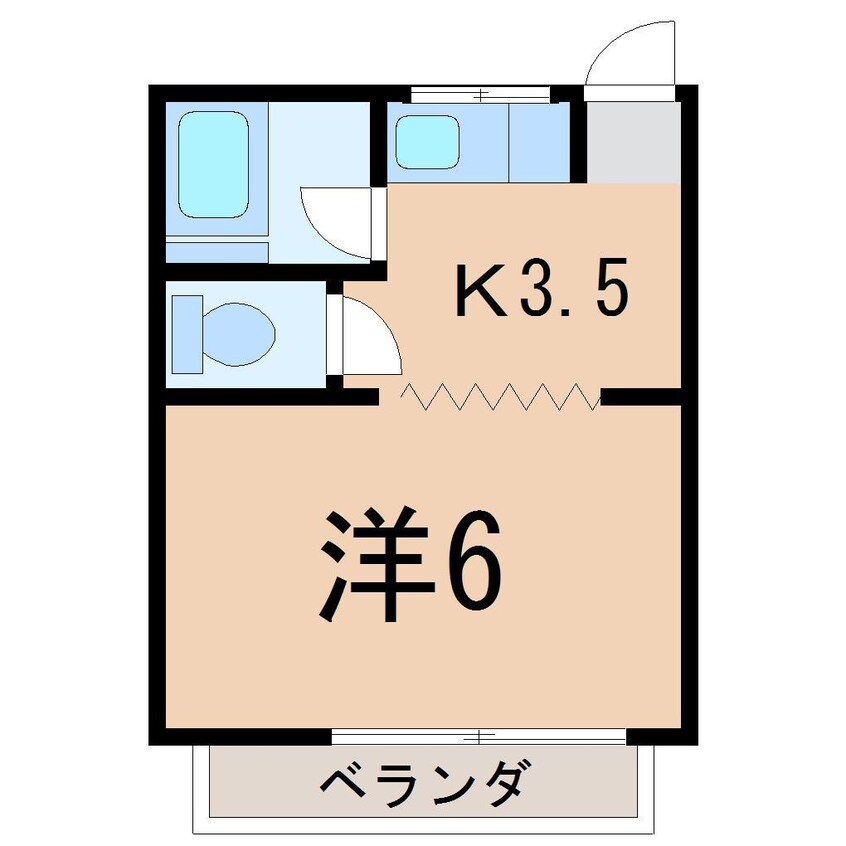 間取図 天神町コーポラス（205）