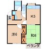 GRANDYさんぴあ 2DKの間取り
