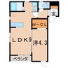 セトル　グリー 1LDKの間取り