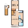 Apt.AQUA 1LDKの間取り