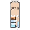 メゾンカンノ 1Kの間取り