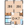 メゾンカンノ 2DKの間取り