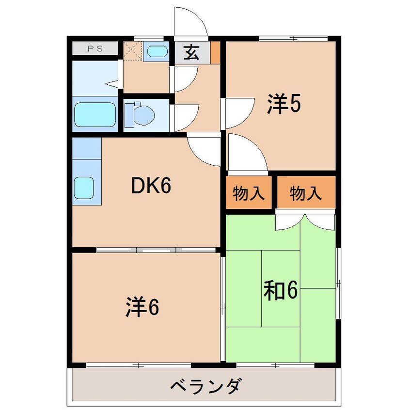 間取図 ベルヴィエ小倉寺