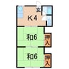 東浜ハイツ 2Kの間取り