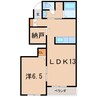 トヤノガーデンプレイス 1LDKの間取り
