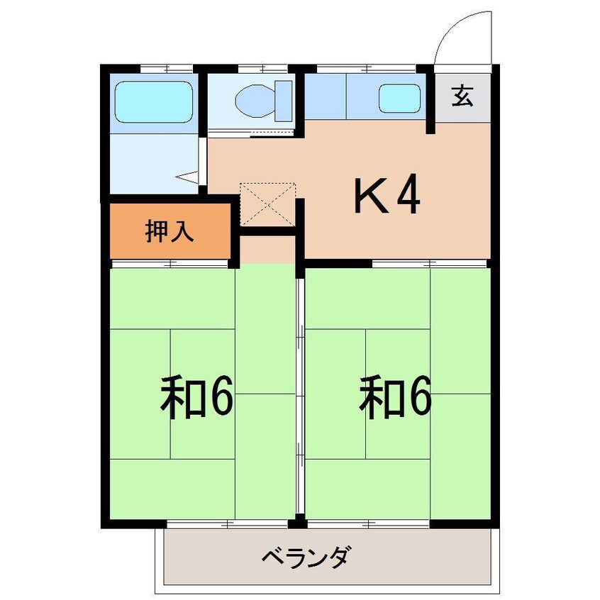 間取図 角屋アパート