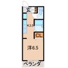 ボヌール・コート（方木田） 1Kの間取り