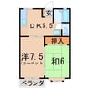 グランデュールA 2DKの間取り
