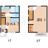 アーバンハウス豊田 1DKの間取り