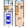 日吉ハウス 1Kの間取り