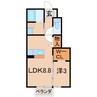 ブランシェ　ドゥ 1LDKの間取り