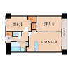 アークデュオ福島万世町 2LDKの間取り