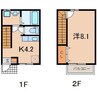 アーバンハウス五月 1DKの間取り
