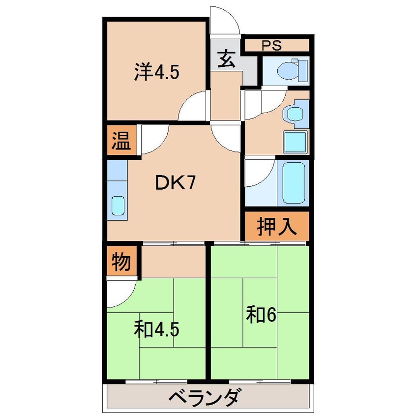 間取図 ロイヤルレジデンス２号棟　607