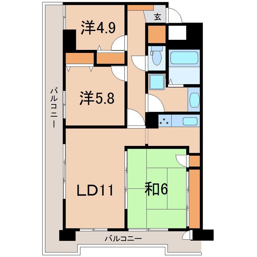 間取図 ライオンズマンション仲間町