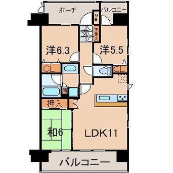 間取図 リアルスウィート福島駅前