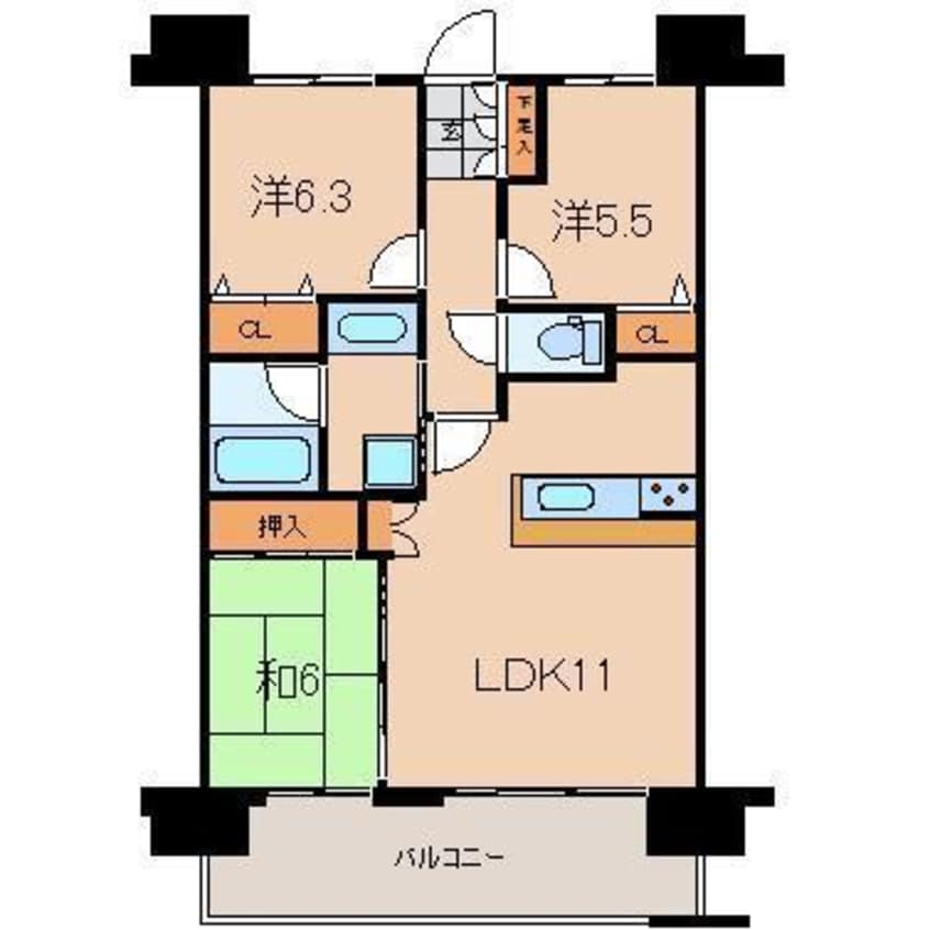 間取図 リアルスウィート福島駅前