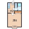 エステートハイム 1Kの間取り