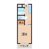 アーバンハウス渡利II 1Kの間取り