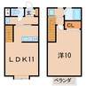 エルセラーン11 1LDKの間取り