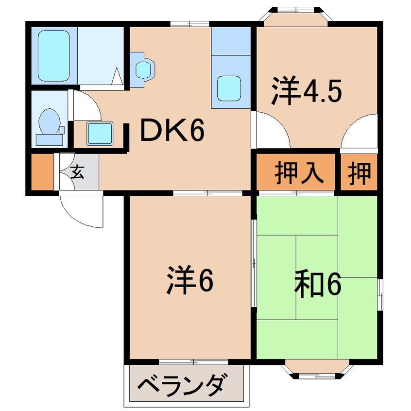 間取図 サニーガーデンB